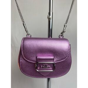 Coach Metallic Morgan Card Case On A Chain #CP245